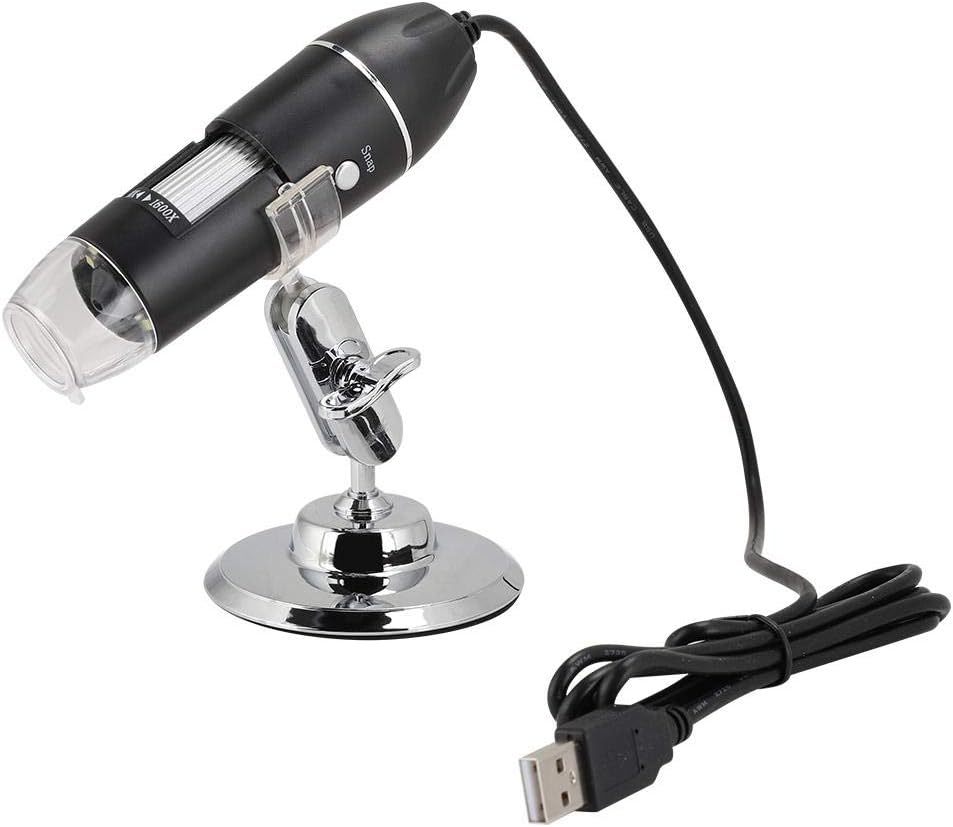 1600X USB Microscope, HD Digital Portable Microscope USB Video Camera 2MP 1600x1200 with 8 LED