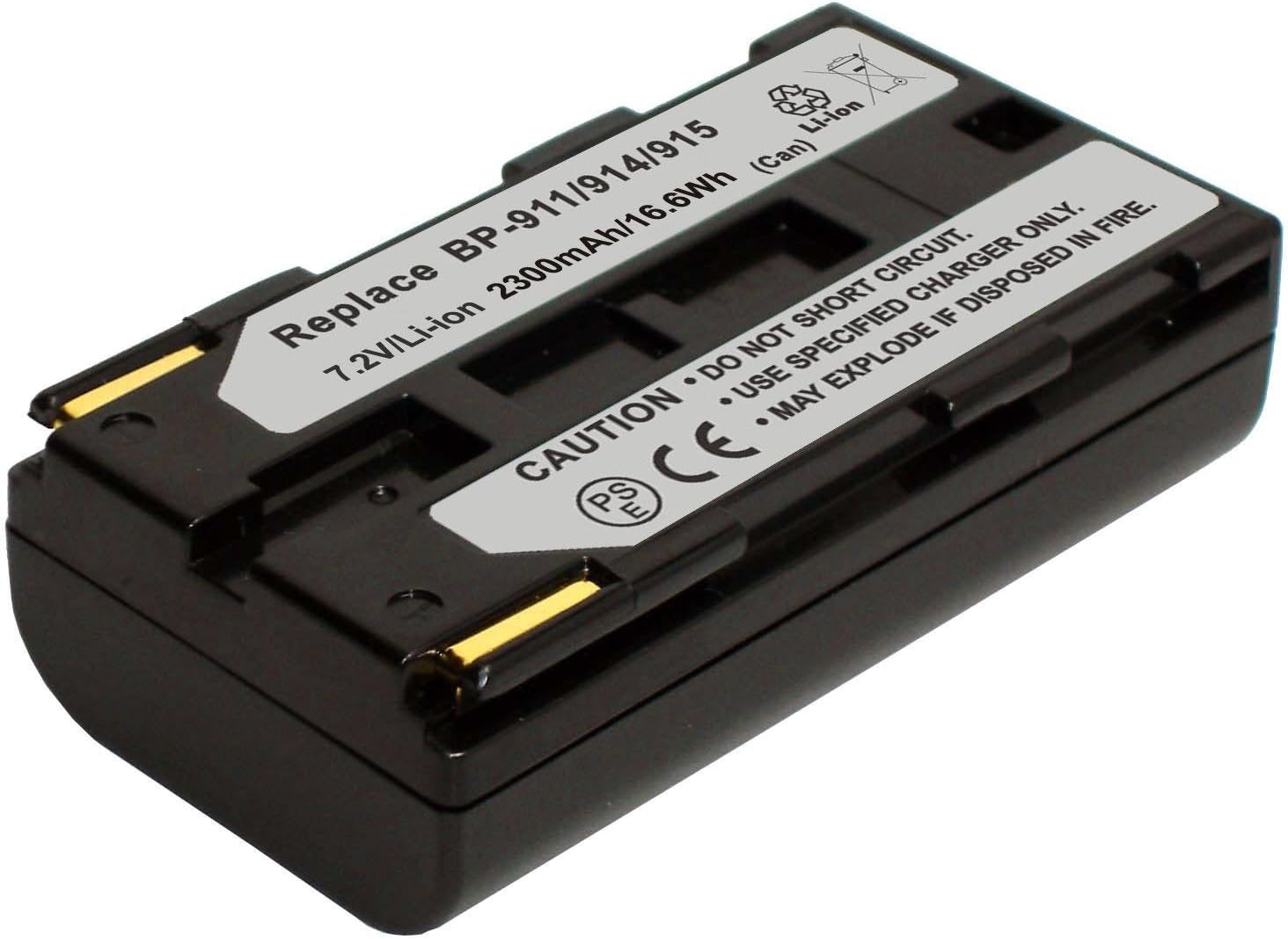 7.2V 2200mAh Camcorder Battery Replacement for CANON C2, DM-MV1, DM-MV10, E1, E2, E30, FV1, GL1, GL2, Optura, Optura Pi, Ultura, Vistura, XL H1A, XL H1S,Compatible Part Numbers: BP-911, BP-911K, BP-914, BP-915