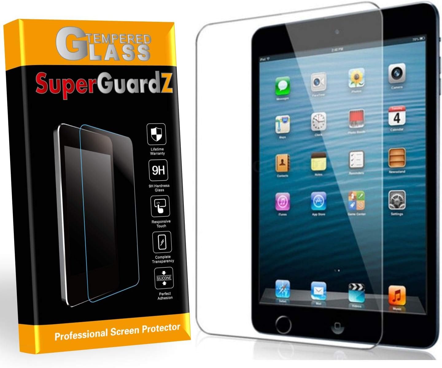 [2-Pack] For iPad Air 2 / iPad Air 1 / iPad Pro 9.7" - SuperGuardZ Tempered Glass Anti Blue Light [Eye Protect] Screen Protector [Lifetime Replacement], 9H, Anti-Chip Edge, Shatterproof