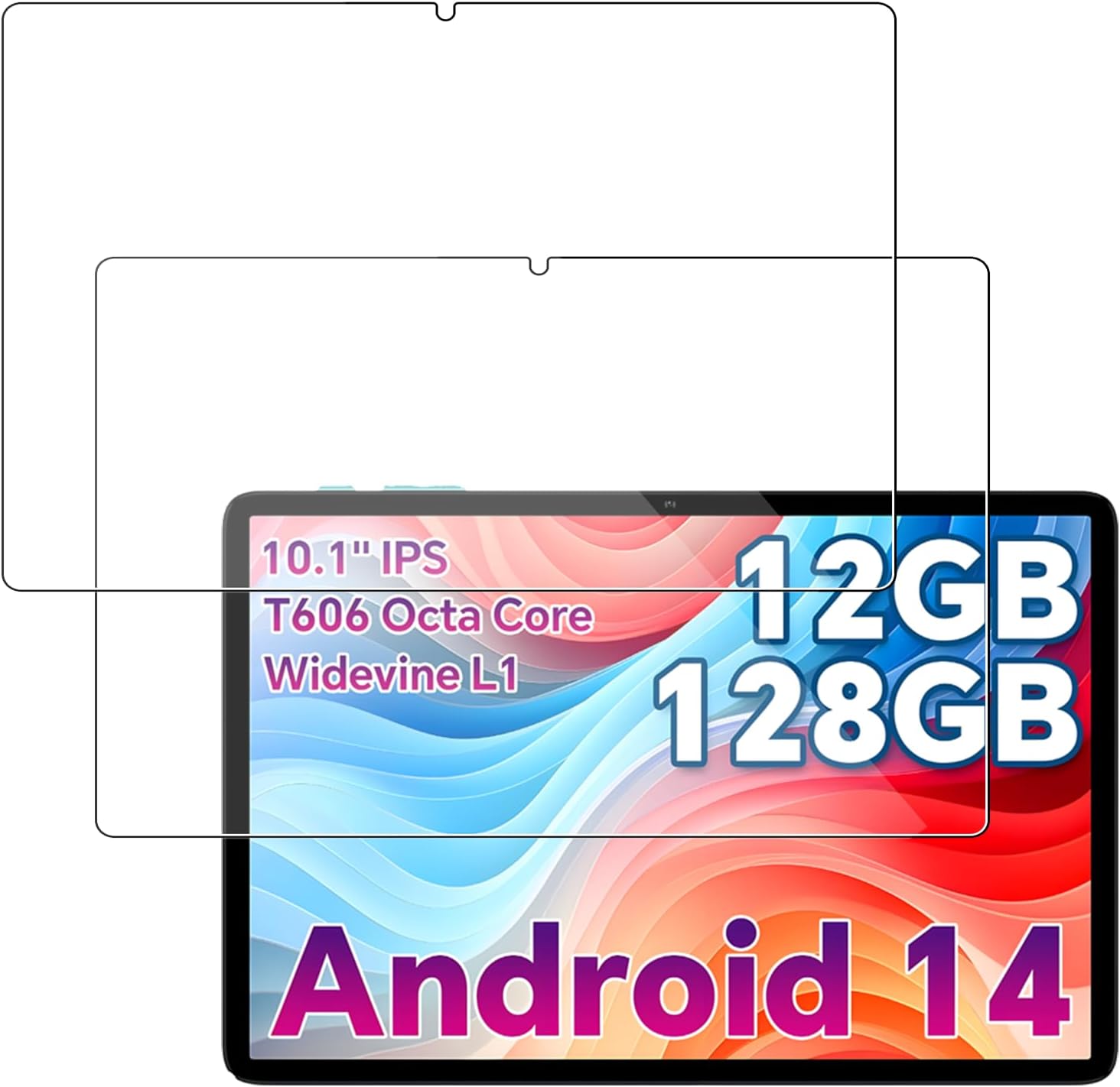 [2 Pack] Screen Protector for ODEA Android 14 Tablet Tempered Glass Film Compatible with ODEA 10 Inch 2024 Anti- Scratch Sensitive Dropproof Screen Protector for ODEA A10