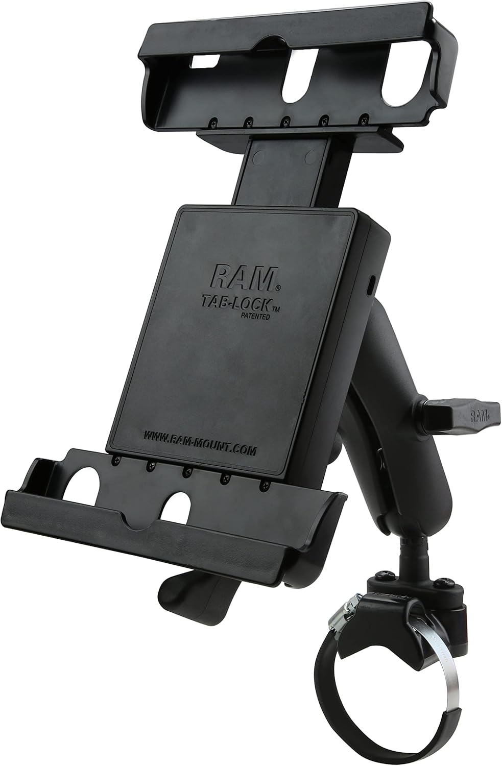 RAM MOUNTS ATV/UTV Rail Mount for 9"-10.5" Tablets with Heavy Duty Cases RAM-231Z-2-TABL20U with Medium Arm