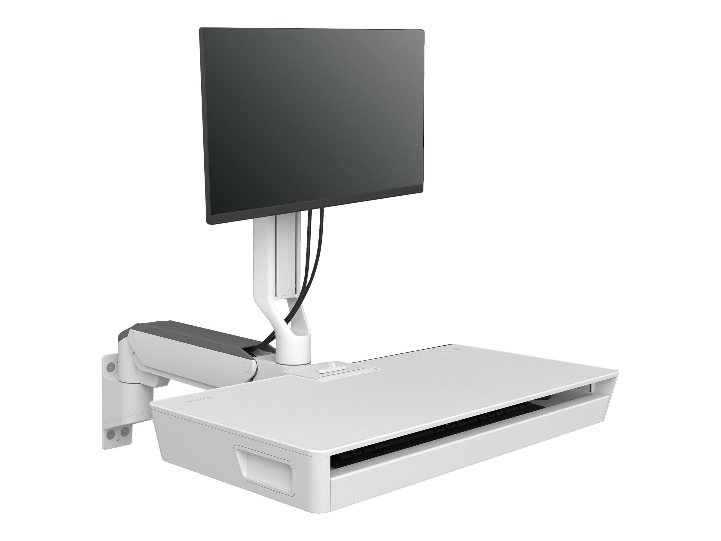 Ergotron CareFit Mounting Arm for Keyboard, Monitor, LCD Monitor - White