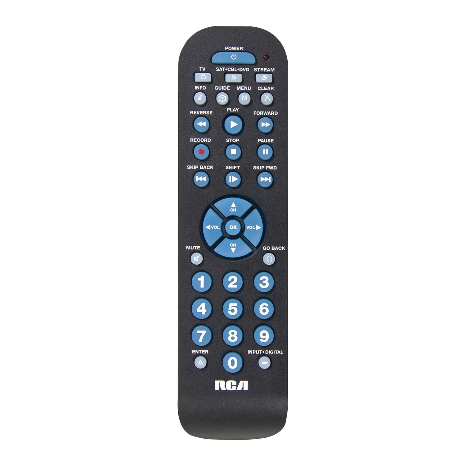 RCA 3 Device Universal Remote - For TV, Satellite TV, DVD Player, VCR, Convertor Box